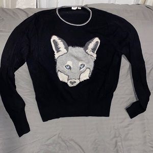 GAP sweater with wolf on front